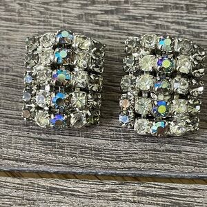Albert Weiss Silver Earrings with Iridescent Accents